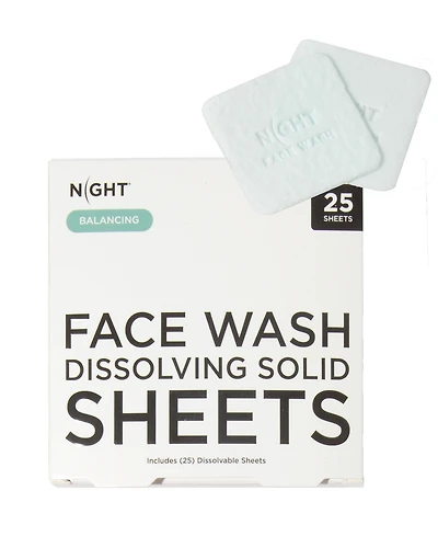 Mess Free Face Wash Sheets, Instantly Dissolves, 25 Washes