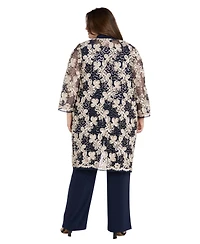 R & M Richards Plus 3-Piece. Top, Jacket, and Pants Set