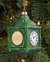 Holiday Lane Marshall Fields Green Clock Ornament, Macy's Exclusive