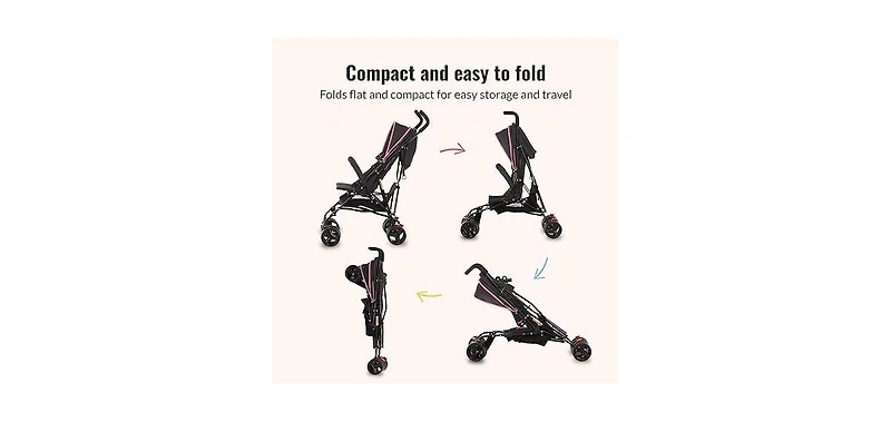 Dream On Me Baby Vista Moonwalk Stroller | Lightweight Stroller with Compact Fold | Multi-Position Recline | Canopy with Sun Visor | Perfect for trave