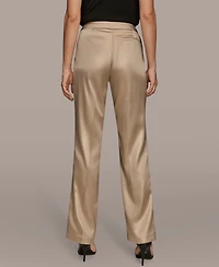 Donna Karan New York Women's Novelty Straight-Leg Mid-Rise Pants