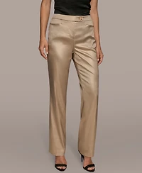 Donna Karan New York Women's Novelty Straight-Leg Mid-Rise Pants