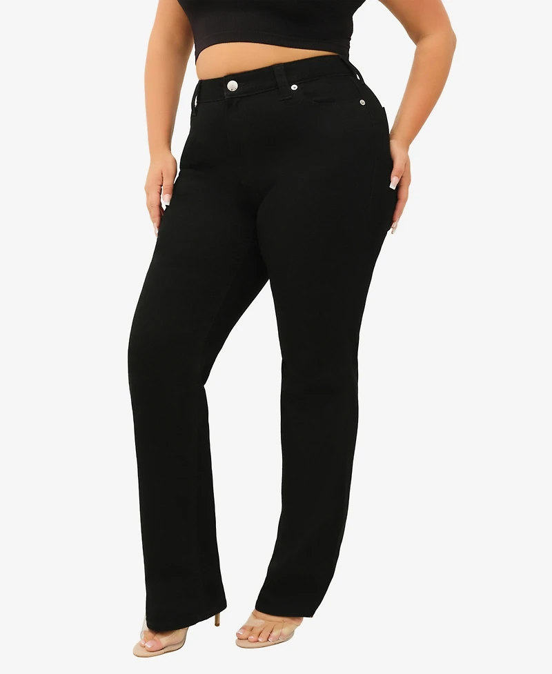 True Religion Plus Billie Straight Mid Rise Jeans