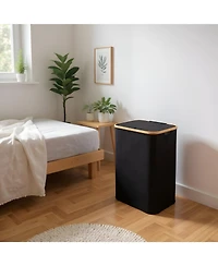 Qualiazero 87L Single Hamper with Removable Bag - Black