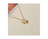 Butterfly Pendant Necklace in 14K Gold Over Sterling Silver