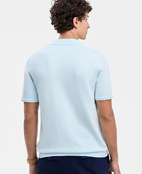Club Room Men's Cotton Striped Button Polo Sweater, Macy's Exclusive
