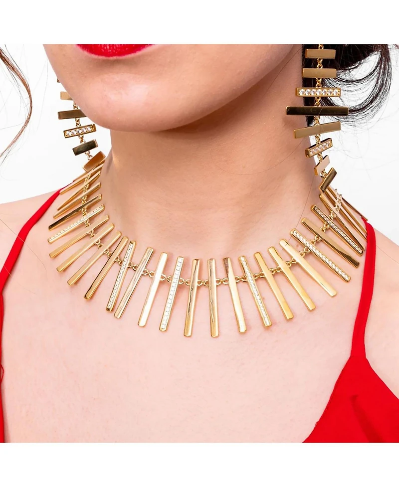 Lucy Quartermaine Large Key Necklace in Gold Vermeil