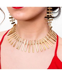 Lucy Quartermaine Large Key Necklace in Gold Vermeil