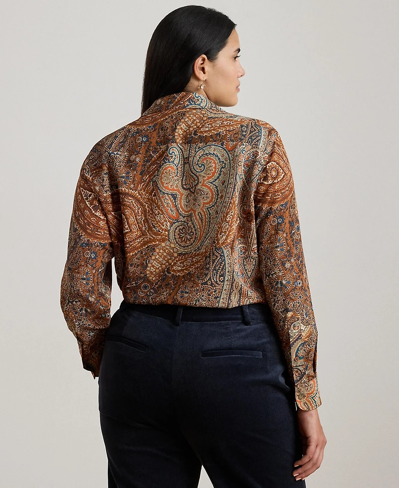 Lauren Ralph Plus Paisley Shirt