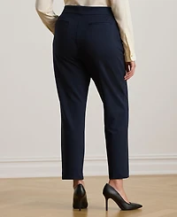 Lauren Ralph Plus High Rise Ponte Ankle Pants