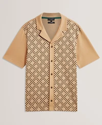 Ted Baker Men's Danlibe Short Sleeve Argyle Shirt