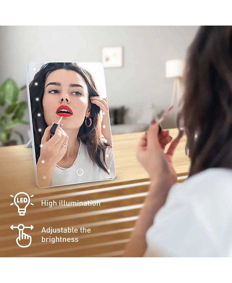 Beauty Essentials Self-Care Bundle – Studio Brush Set, Touchscreen Vanity Mirror, Blenders, and Sheet Masks Collection