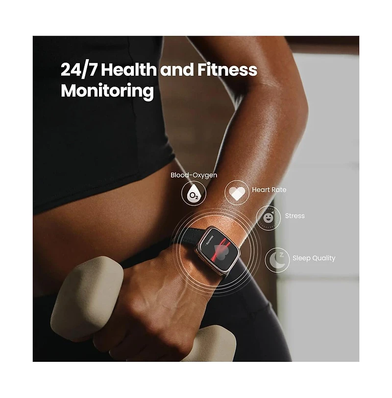 Active 2 (Square) Smart Watch with Sapphire Glass, Heart Rate Tracking & 10-Day Battery – Black Leather
