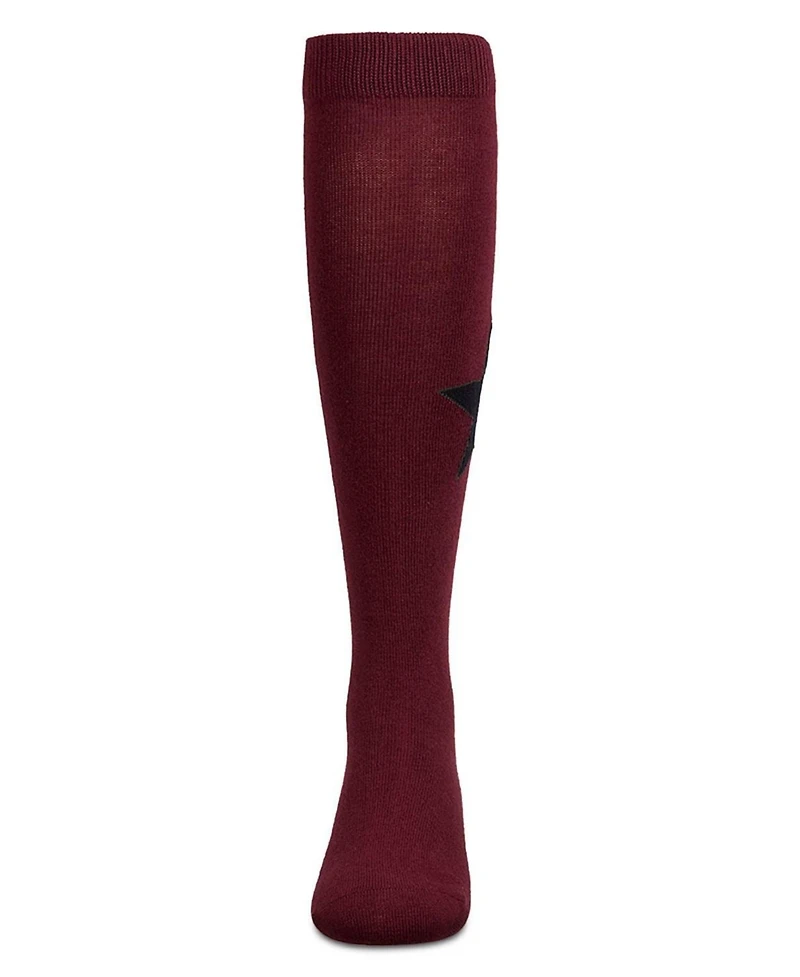 Memoi Girls Cotton-Rich Star Themed Knee Sock