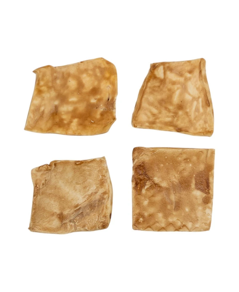 Country Living 4" x 4" Beef Cheek Chip Dog Treats – Chicken Flavor – 5 Count Bag – All-Natural, High-Protein, Long-Lasting Dog Chews