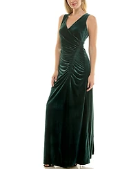 Taylor Women's Side Ruched V-Neck Dress