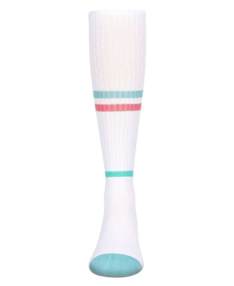 Memoi Little Girls Multi Colored Stripe Knee High Socks