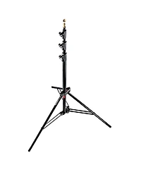 Manfrotto 1004BAC 144" Air Cushioned Aluminum Master Light Stand with 4 Sections & 3 Risers, Black - Pack of 3 Stands