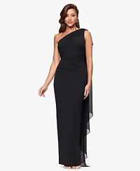 Xscape Petite One Shoulder Long Gown
