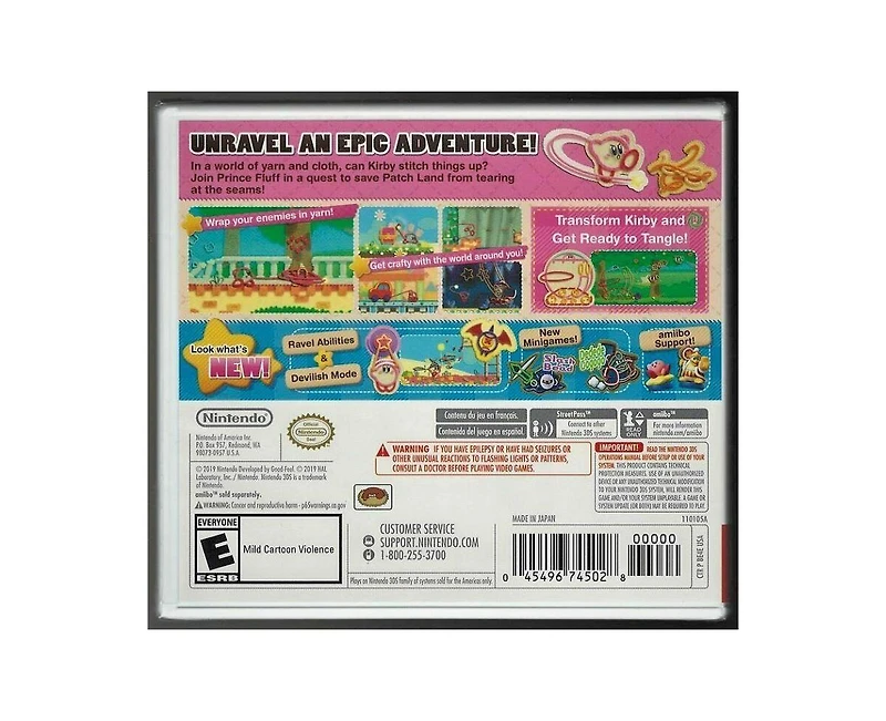 Nintendo Kirby's Extra Epic Yarn