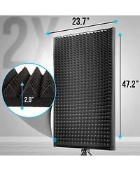 Pyle Sound Wall Panel Studio Foam-Acoustic Isolation Absorber Shield, 2 Pack