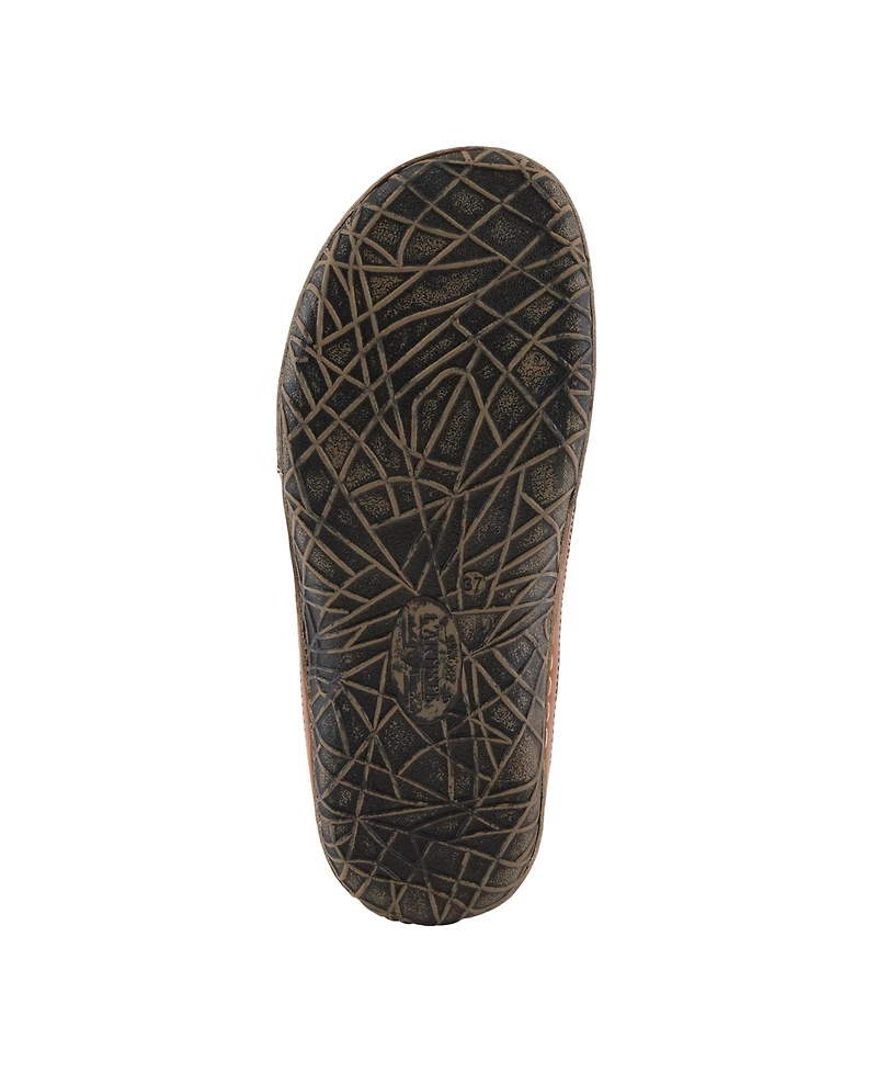 L'Artiste Women's Libora-Delite Handpainted Leather Floral Slip-On Shoes with Removable Insole