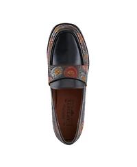 L'Artiste Women's Rivoire Hand-Painted Floral Loafer with Sculpted Heel and Cushioned Insole