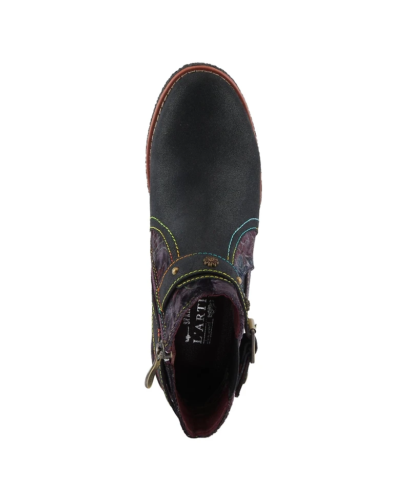 L Artiste Women s Airies Studded Suede Chelsea Boots with Velvet Shaft, Glitter Accents & Metallic Animal Print Stretch Gore