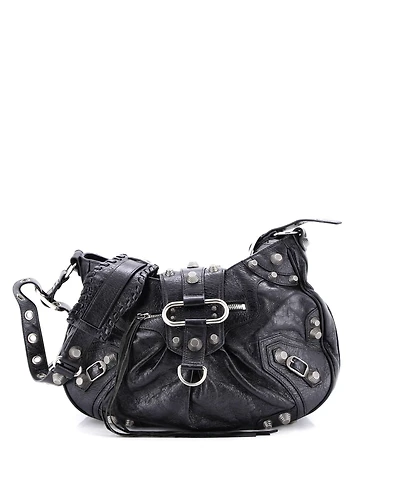 Pre-Owned Balenciaga Medium Le Cagole Giant Studs Shoulder Bag Leather