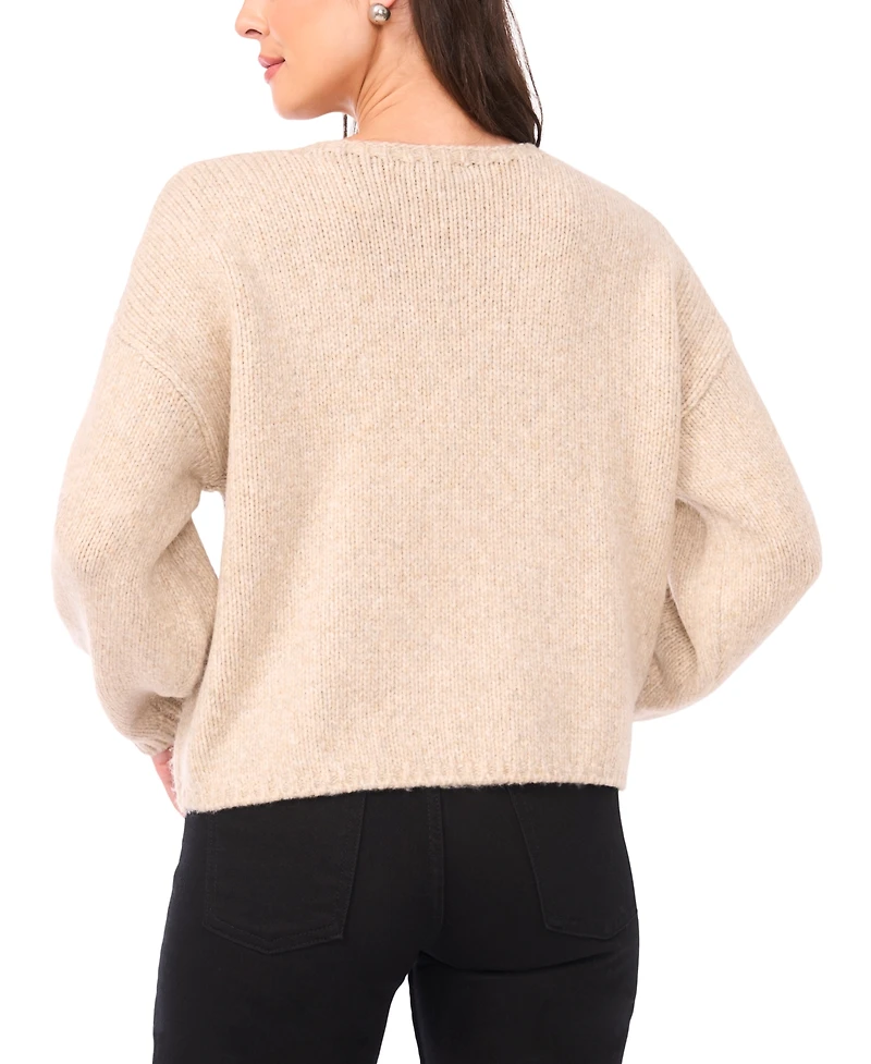 Sam & Jess Women's Crewneck Star Pattern Sweater