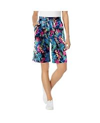 Woman Within Plus Elastic-Waist Knit Short