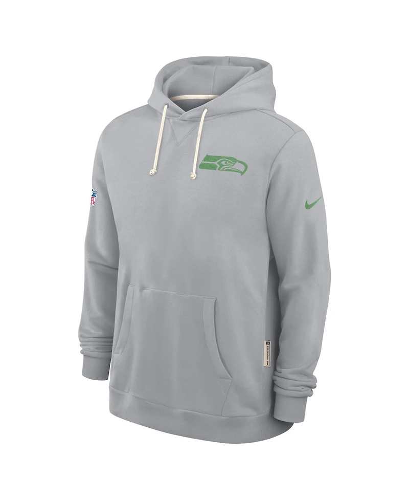 Nike Men's Gray Seattle Seahawks 2025 Nfl Rivalries Sideline Dri-Fit Hoodie