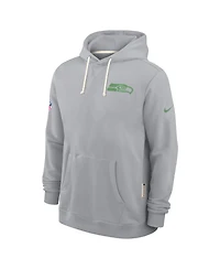 Nike Men's Gray Seattle Seahawks 2025 Nfl Rivalries Sideline Dri-Fit Hoodie