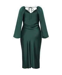 City Chic Women's Plus Adelina Long Sleeve Dress