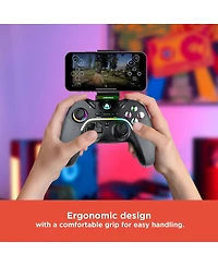 RadioShack Wireless Portable Gamepad With Lights for Any Gaming Device with Adapter Ergonomic Design and 360 Rotation With Removable Phone Clip 260606