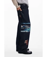 Desigual Men's Oriental printed jeans