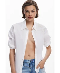 Desigual Women's Plain shirt with embroidery
