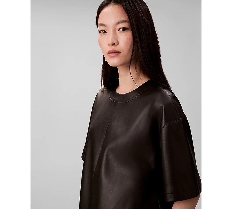 Calvin Klein Women's Crinkled Relaxed Fit Top