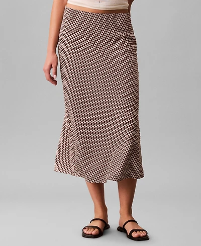 Calvin Klein Women's Printed Midi Slip Skirt