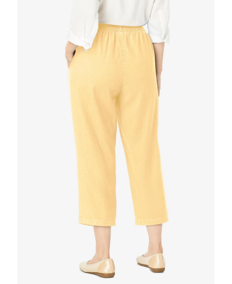 Woman Within Plus 7-Day Denim Capri
