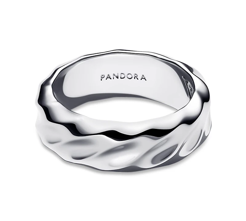 Pandora Rippled Wide Band Ring