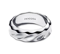 Pandora Rippled Wide Band Ring