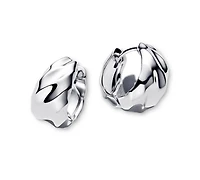 Pandora Rippled Small Hoop Earrings