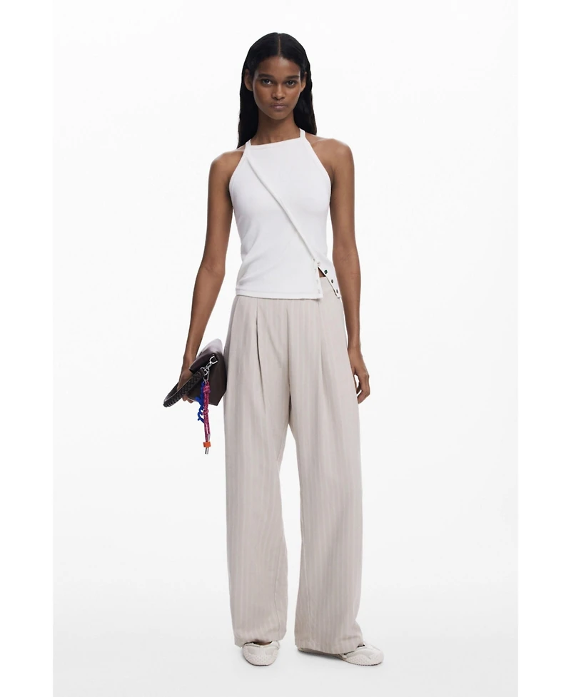 Desigual Women's Pleated trousers with waistband