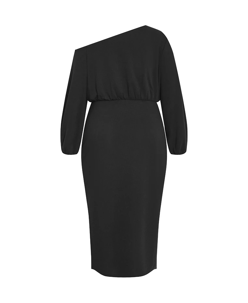 City Chic Women's Plus Alysia Tie Front Midi Dress