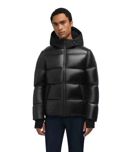 Pajar Men's Rikuto Boxy Channel Quilted Puffer with Fixed Hood