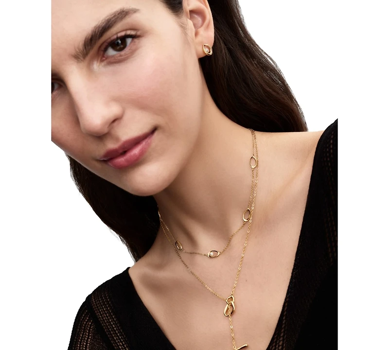Pandora Organically Shaped Oval Treated Freshwater Cultured Pearl Necklace