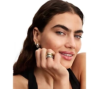 Pandora Rippled Wide Band Ring