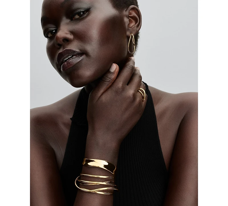 Pandora Organically Shaped Double Hoop Earrings