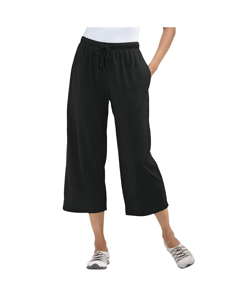 Woman Within Plus Sport Knit Capri Pant